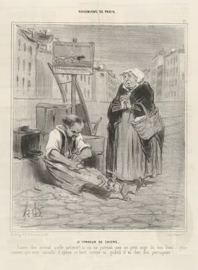 Le Tondeur de chiens, plate 21 from "Bohémiens de Paris"