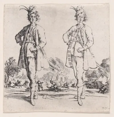 Le Turc vu de Face, La Main Droite Posée sur la Hanche (Front View of the Turk, Right Hand Placed on Hip), from "Varie Figure" (Various Figures)