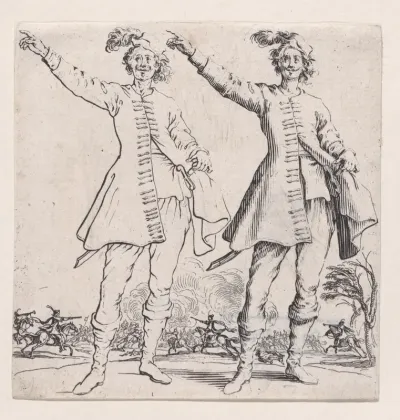 Le Turc vu de Face, Levant le Bras Droit (Front View of the Turk, Raising his Right Arm), from "Varie Figure" (Various Figures)
