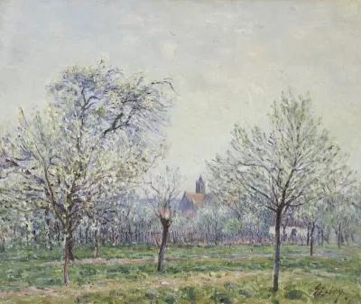 Le verger à Moret-sur-Loing, printemps