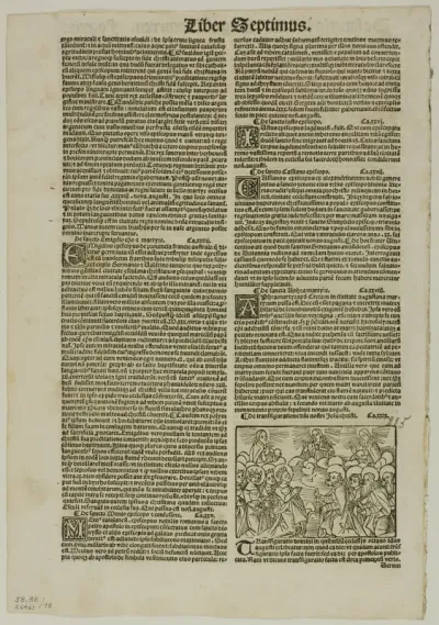 Leaf from Catalogus Sanctorum by Petrus Natalibus, plate 75 from Woodcuts from Books of the XVI Century