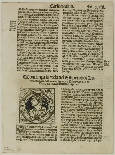 Leaf from Hystoria Imperial by Pedro Mexía, plate 80 from Woodcuts from Books of the XVI Century