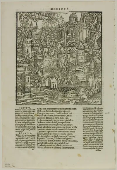 Leaf from Opera by Virgilius (after the Strasbourg Virgil, 1502), plate 90 from Woodcuts from Books of the XVI Century