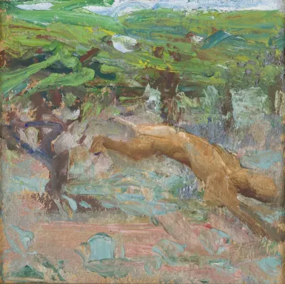 Leaping lion