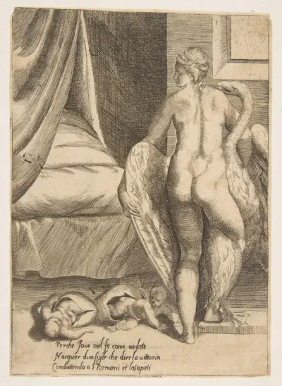Leda and the Swan, from 'The Loves of the Gods'