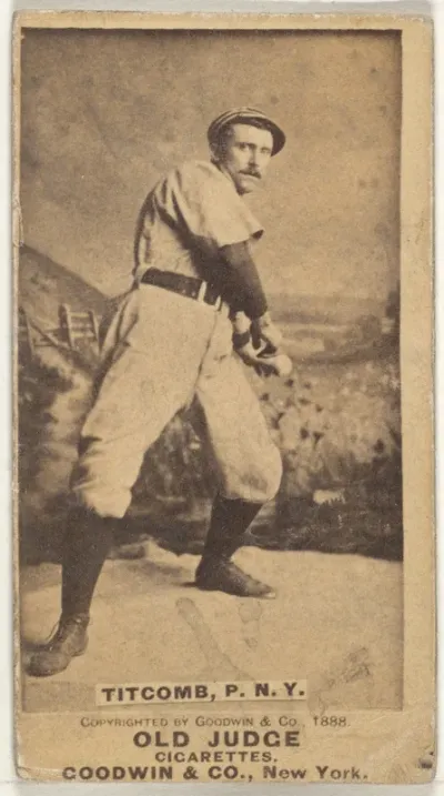 Ledell "Cannonball" Titcomb, Pitcher, New York, from the Old Judge series (N172) for Old Judge Cigarettes