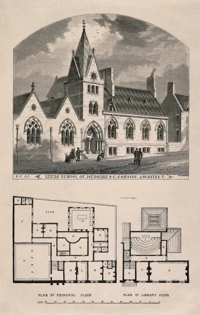 Leeds School of Medicine, Yorkshire: with a floor plan