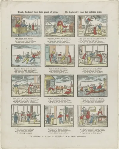 Leert / kindren! door deez' prent of prijs / De leeskunst / naar der dichtren wijs'