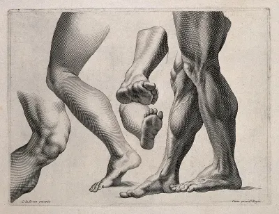 Legs in various attitudes