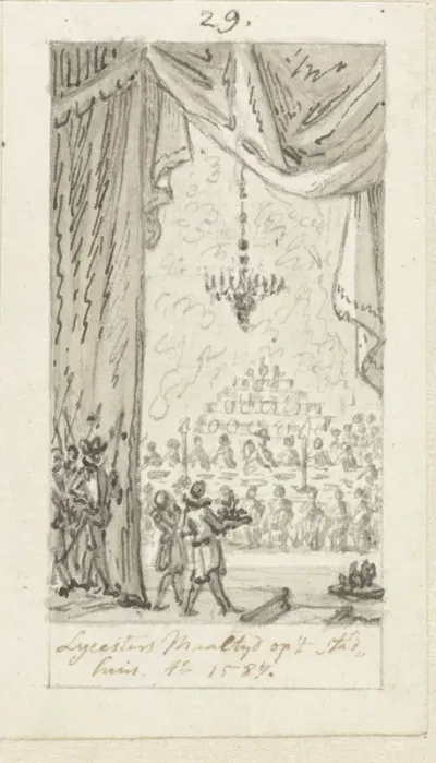 Leicesters maaltijd op het stadhuis te Amsterdam, 4 oktober 1587