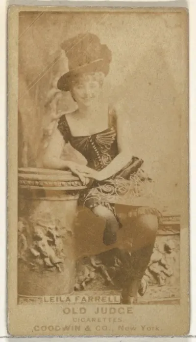 Leila Farrell, from the Actors and Actresses series (N171) for Old Judge Cigarettes