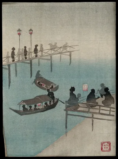Leisure pursuits on a summer's evening on and about the river