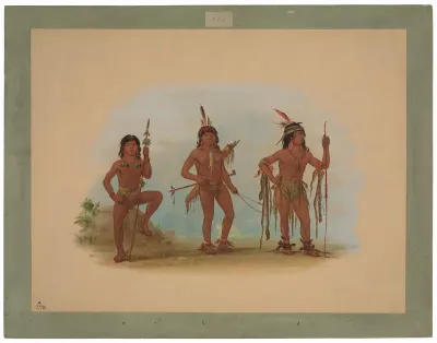 Lengua Medicine Man with Two Warriors