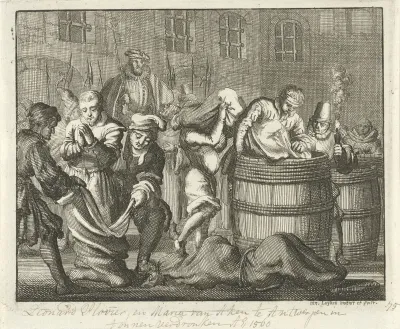 Leonard Plovier en twee meisjes te Antwerpen in vaten verdronken, 1560