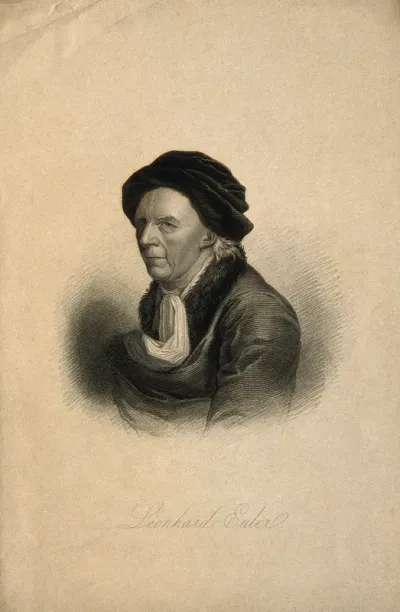 Leonhard Euler. Stipple engraving after J. Darbes