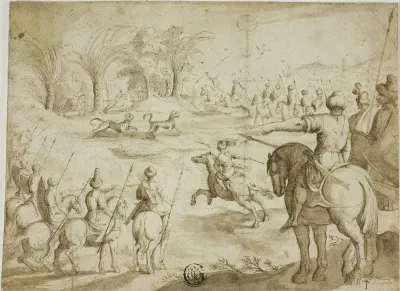 Leopard Hunt in Persia
