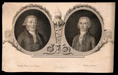 Leopoldo Marco Antonio Caldani and Floriano Caldani, each in oval with an ornamental setting