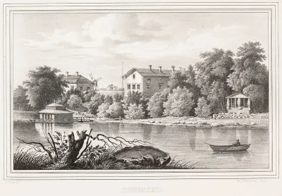 Lepaa Manor, illustration for Finland Depicted in Drawings, booklets XXII and XXIII