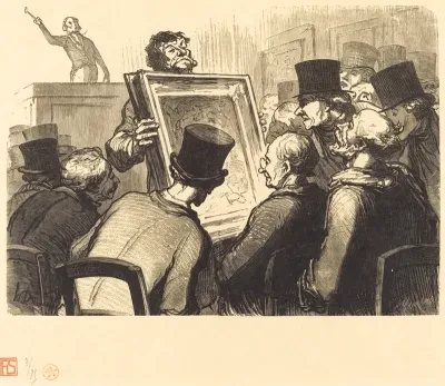 Les Amateurs de tableaux a l'hotel Bouillon