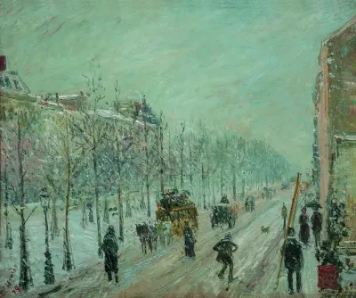 Les boulevards extérieurs. Effet de neige