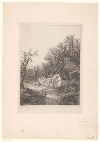 Les Chaumières, temps d'hiver, aux Vaux-de-Cernay