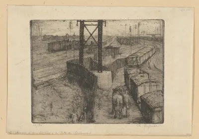 Les chemins de fer = Les Voies à la Porte des Poissonniers