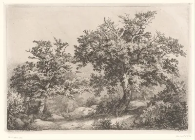 Les deux chênes à Fontainebleau