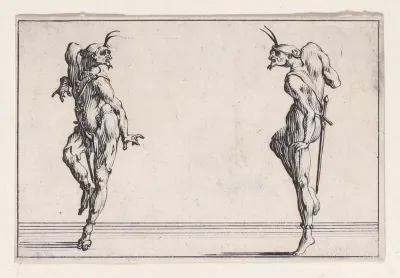 Les Deux Pantalons se Regardant (Men in Pantsuits Looking at Each Other), from Les Caprices Series A, The Florence Set