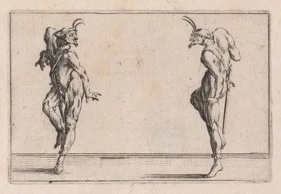 Les Deux Pantalons se Regardant (Two Men in Pantsuits Looking at Each Other), from "Les Caprices" Series B, The Nancy Set