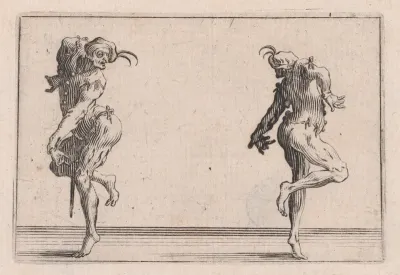 Les Deux Pantalons se Tournant le Dos (Two Men in Pantsuits Turned Away from Each Other), from "Les Caprices" Series B, The Nancy Set