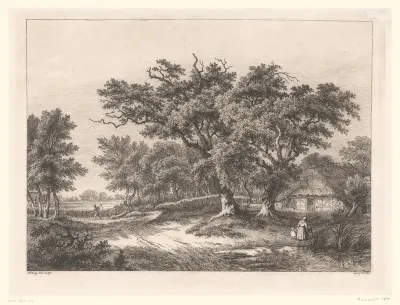 Les deux poiriers devant la chaumière