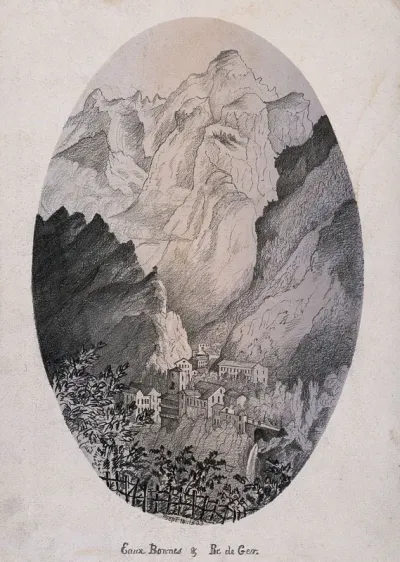 Les Eaux-Bonnes and Pic de Ger, Pyrénées, France