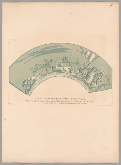 Les Egyptiens submerges dans la Mer Rouge (The Egyptians Drowning in the Red Sea), from Recueil d'estampes d'après les plus beaux tableaux et d'après les plus beaux desseins qui sont en France (Cabinet Crozat)