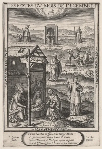 Les Festes du mois de Decembre (December: The Nativity)