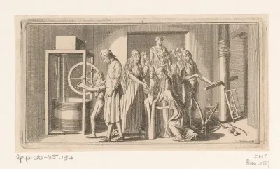 Les in de werkplaats van de mechanicus