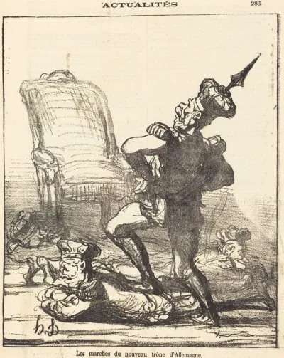 Les marches du nouveau trone d'Allemagne