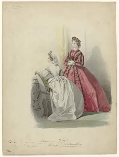 Les modes parisiennes, 1864, No. 231 : Robes de madame Alexandre...