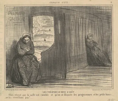 Les thèatres au mois d'aout