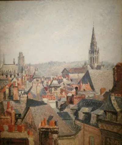 Les toits du vieux Rouen, soleil