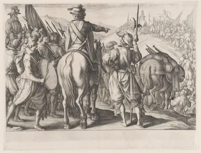 Les Troupes en Marche (The Marching Troops), from La Vie de Ferdinand Ier de Médicis série appelée aussi Les Batailles des Médicis (The Life of Ferdinand I de'Medici also called The Medici Battles)