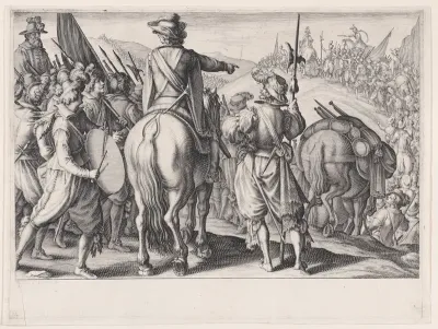 Les Troupes en Marche (The Marching Troops), from "La Vie de Ferdinand Ier de Médicis série appelée aussi Les Batailles des Médicis" (The Life of Ferdinand I de'Medici also called The Medici Battles)