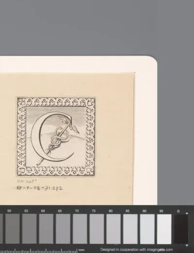Letter C met caduceus