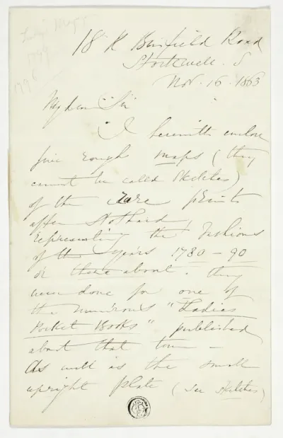 Letter from William Edward Frost