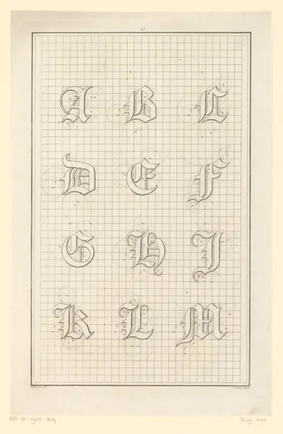 Letters A t/m M