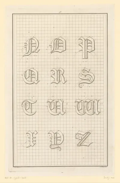 Letters N t/m Z