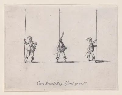 L'Exercice de la Lance Verticale (Drill with the Vertical Lance), from "Les Exercices Militaires" (The Military Exercises)