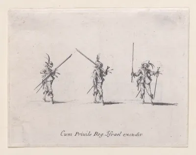 L'Exercice de L'Arquebuse: Le Chargement (Drill of the Arquebus: The Loading), from "Les Exercices Militaires" (The Military Exercises)