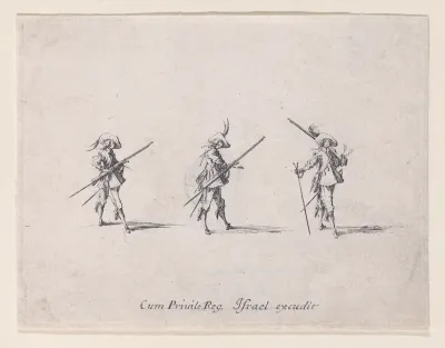 L'Exercice de L'Arquebuse: Le Maniement (Drill of the Arquebus: The Handling), from "Les Exercices Militaires" (The Military Exercises)