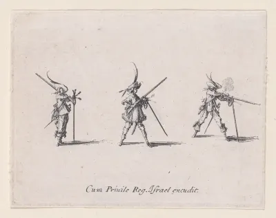 L'Exercice de L'Arquebuse: Le Tir (Drill of the Arquebus: Shooting), from "Les Exercices Militaires" (The Military Exercises)