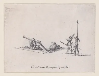 L'Exercice du Canon: La Preparation (Drill of the Cannon: The Preparation), from "Les Exercices Militaires" (The Military Exercises)